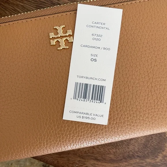 New ❤️ Tory Burch LEATHER ZIP CONTINENTAL WALLET - Picture 5 of 7